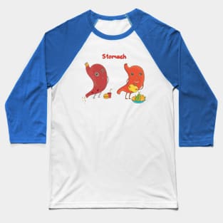 Stomach Healthy VS Unhealthy Baseball T-Shirt